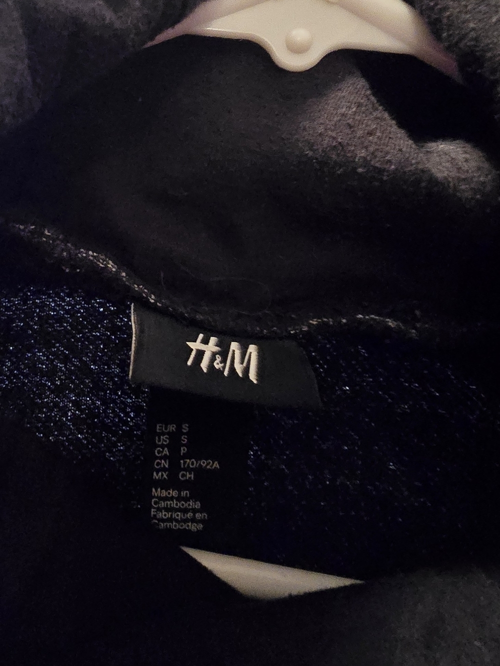 ​H&M Dark Heather Grey Knit Cowl Neck Pullover Hoodie - Size Small - Picture 4 of 6